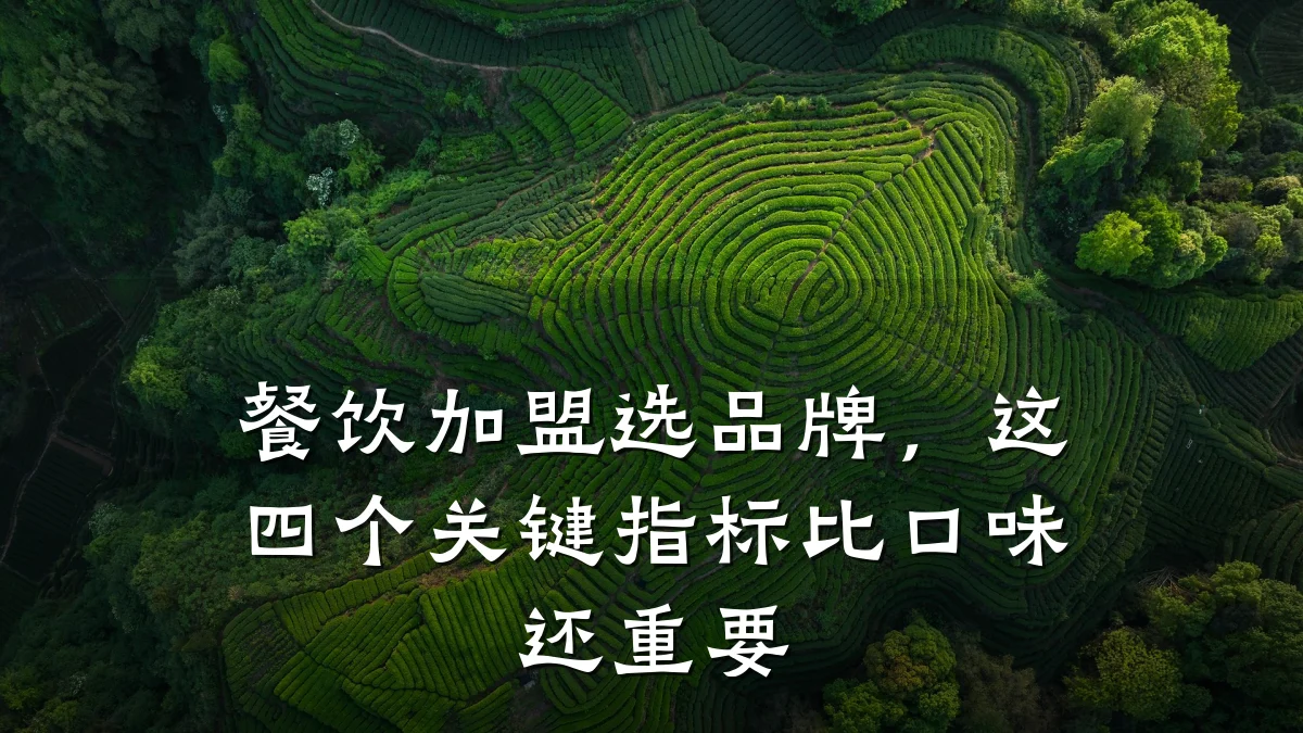 餐饮加盟选品牌，这四个关键指标比口味还重要