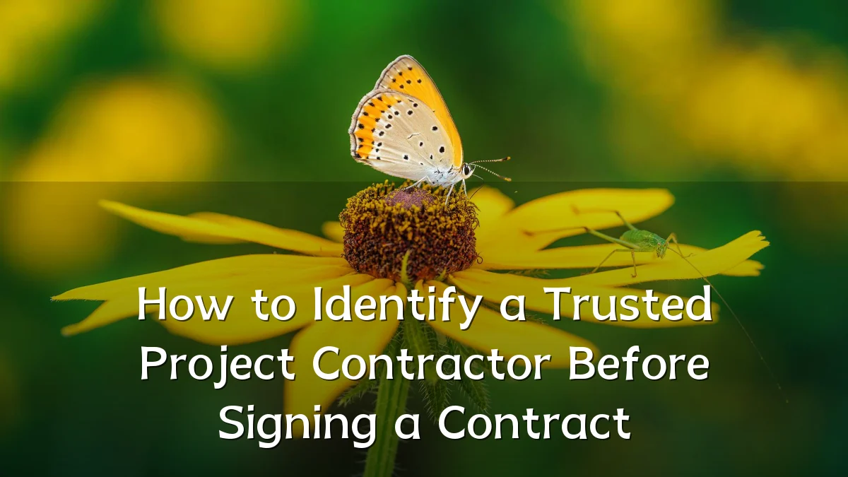 How to Identify a Trusted Project Contractor Before Signing a Contract